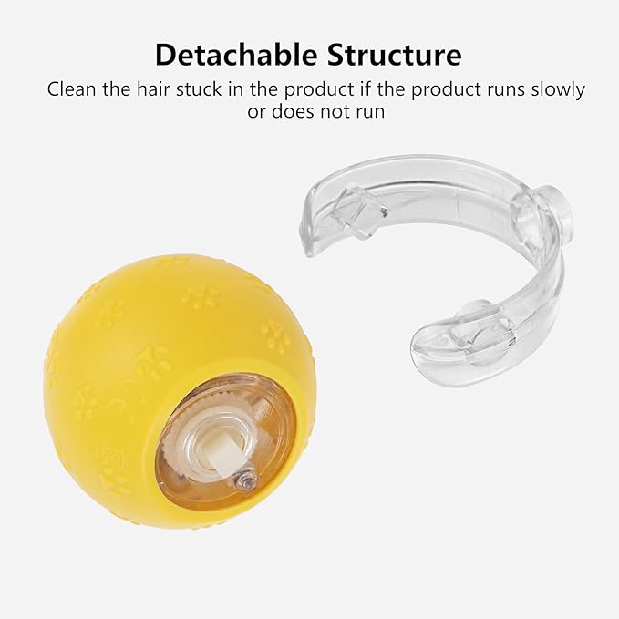 Interactive Cat Toys for Indoor Cats, Automatic Cat Ball Toy with Mesh Elastic Tail, Moving Kitten Toys for Bored Indoor Adult Cats, Chirping & Motion Activated