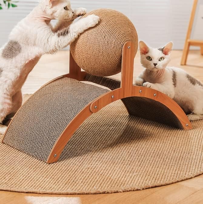 Scratch pad for Cats，cat Scratching Post，Cardboard cat Scratcher，Kitten Scratcher，sisal cat Scratching Board，cat Scratch pad-FANJUN-AMTECH (L)