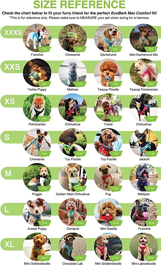 EcoBark Teacup Dog Harness - Luxury Step in Dog Harnesses - Reflective and Adjustable Vest Harness - Soft Mesh Halter Harness Vest for Puppies & Dogs (Beige Plaid)