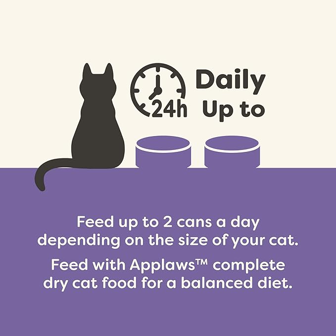 Applaws Natural Wet Canned Cat Food, Limited and Natural Ingreidents, High Protein with No Artificial Additives, Variety Pack in Broth (12 x 2.47oz Cans)