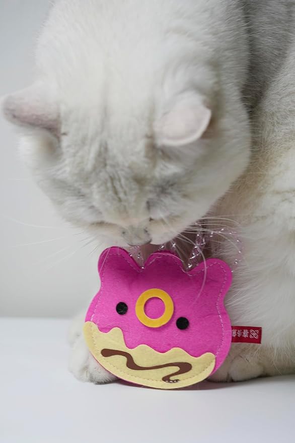 ROHOME Catnip Toys for Cat,Kitten Chew Teeth Cleaning Toy,Interactive Plush Toys for Swatting and Playing，Cute Octopus Cat Toy (Pink)