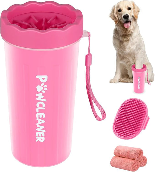 dog paw cleaner big pink