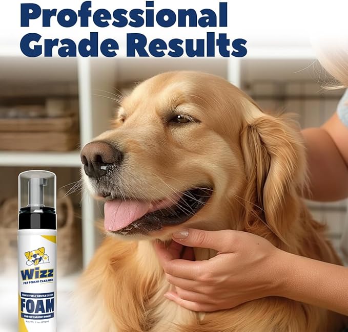 Muddy Mat® Wizz Dog Paw Foam – No-Rinse Pet Cleaner for Dogs Large & Small – Paw Dog Cleanser – Portable Grooming Solution – 7 fl oz