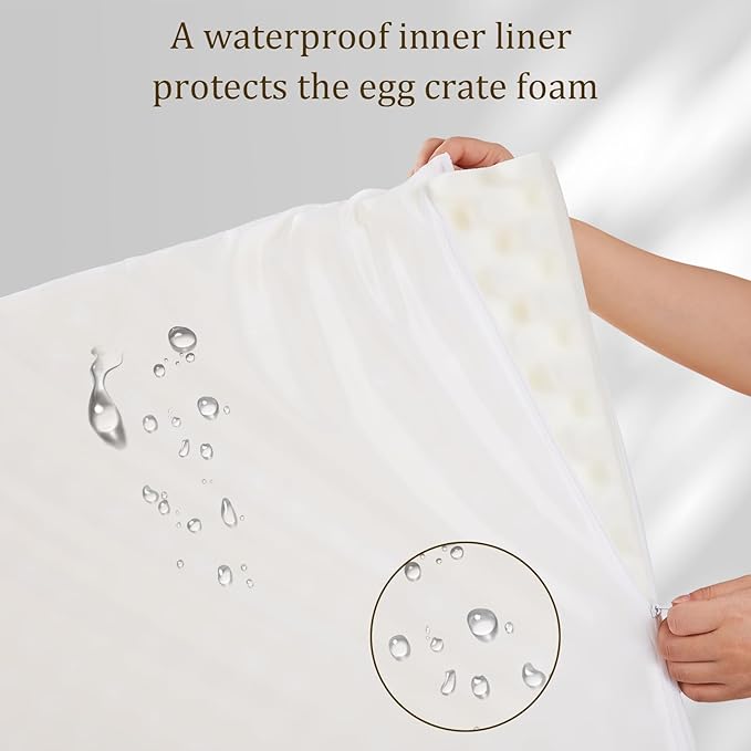 Bedfolks Orthopedic Dog Bed XXL, Waterproof Dog Sofa Bed for Giant Dogs, Egg Foam Pet Couch Bed with Removable Washable Cover and Nonslip Bottom, Light Grey