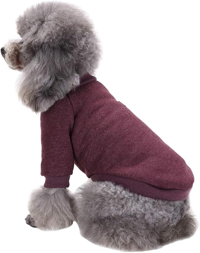 Jecikelon Dog Clothes Dogs Sweater Soft Puppies Clothing Winter Puppy Sweaters Warm Outfit for Dogs Small XXS XS Cat Apparel (Medium, Brown)