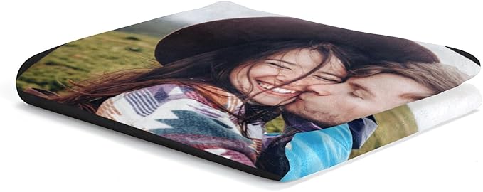 Custom Blanket with Photo, Personalized Blanket, Customized Photo Blankets, Customizable Blankets, Personalized Anniversary Birthday Gifts for Women Men Her Him Couple