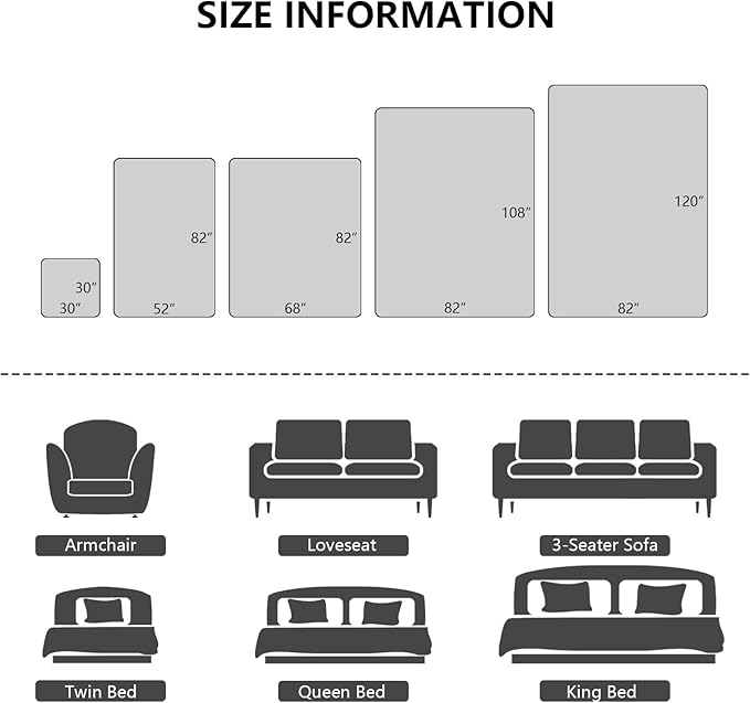 Waterproof Dog Blankets, Washable Pee Proof Pet Blanket for Couch, Soft Reversible Puppy Throw Furniture Protector Cover for Bed Sofa-52"x82",Black+Lightgrey