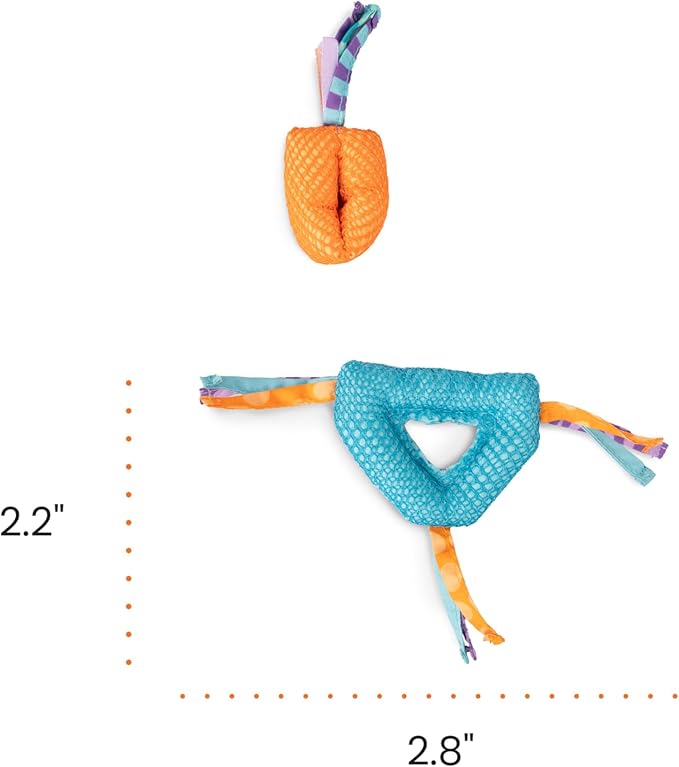 Catstages Catnip Dental Chew – Interactive Chew Toy for Cats with Crinkle Sounds and Textures for Teeth Cleaning, Multicolored