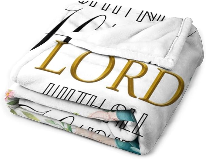 Christian Gifts for Women Inspirational Religious Blanket Bible Verse Scripture Prayer Throw Blanket Soft Flannel Healing Blanket 50"X40"