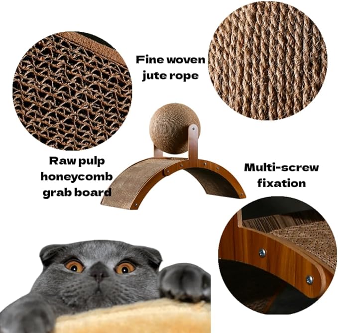 Scratch pad for Cats，cat Scratching Post，Cardboard cat Scratcher，Kitten Scratcher，sisal cat Scratching Board，cat Scratch pad-FANJUN-AMTECH (L)