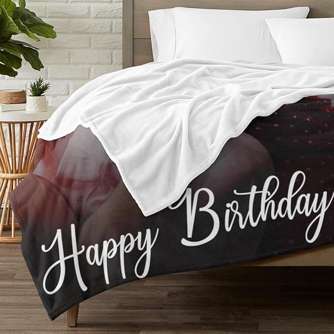 Personalized Blanket with Photo, Custom Blanket with Picture, Customized Photo Blankets, Customizable Blankets, Personalized Birthday Gifts for Women
