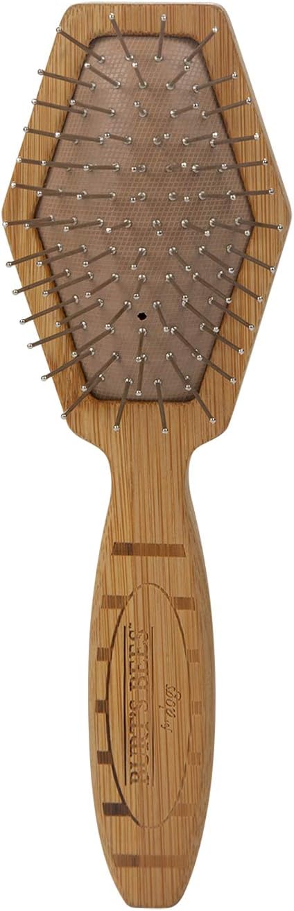 Burt's Bees for Dogs Double Sided Pin & Hemp Bristle Dog Brush | Best All-Purpose Dog Brush to Reduce Shedding | for Long & Short Haired Large Dogs, Bamboo