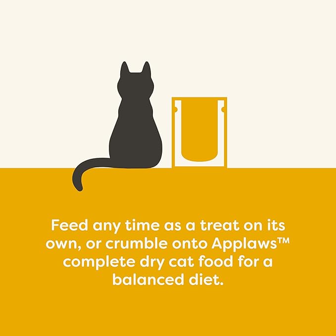 Applaws Natural Freeze-Dried Cat Treats, Single-Ingredient, High Protein, Grain-Free, Healthy Snack for Cats, Natural Cat Food Topper, Chicken (8 x 1.0oz Bags)