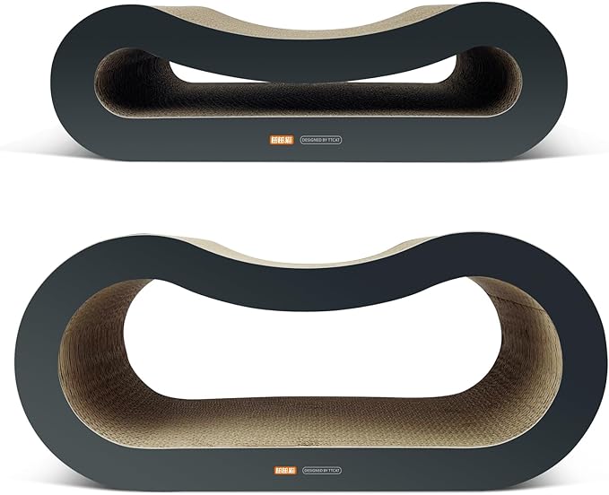 TTCAT Cat Scratching Pad, 2 in 1 Corrugated Cardboard Cat Scratcher Lounge for Indoor Cats, Durable Cat Scratching Board Reversible with Catnip for Furniture Protection.
