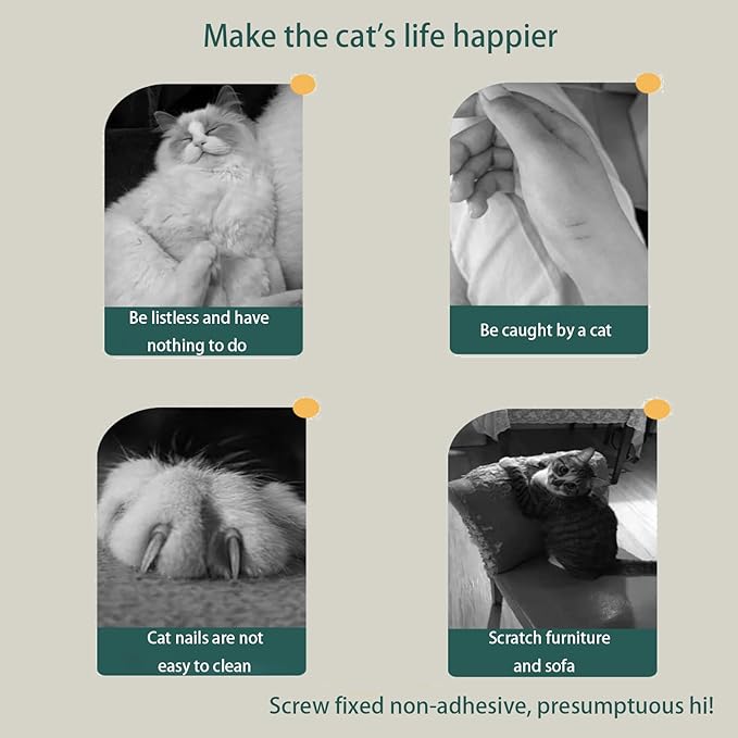 Cardboard Scratching Post with Bevel, 23.6-inch L-Shaped Scratching Post, All-Around fit, Allowing Cats to Stretch and Scratch, Built-in Toy Ball, Furniture Protection, Suitable for Indoor use