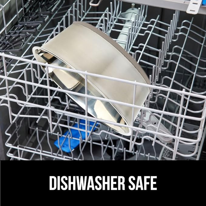 GORILLA GRIP Set of 2 Dog Bowls, Heavy Duty Metal Food and Water Bowl for Feeding Dogs and Cats, Dishwasher Safe, Rust Resistant Stainless Steel, BPA Free Rubber Base, Holds 1 Cup (8 fl oz), Beige