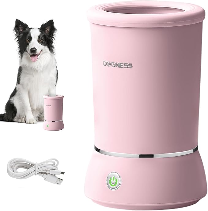 DOGNESS W01 Automatic Dog Paw Cleaner for Small to Medium Dogs (Pink)