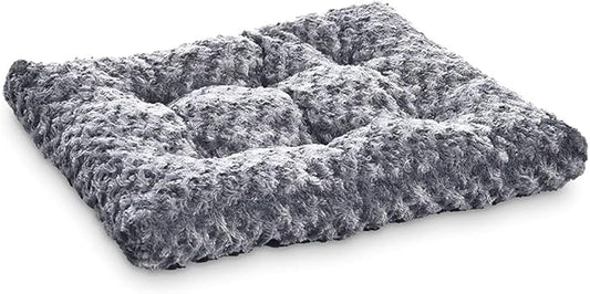 Amazon Basics Cat and Dog Bed and Crate Pad, Machine Washable, Indoor, 35 x 23 x 3 inches, Gray
