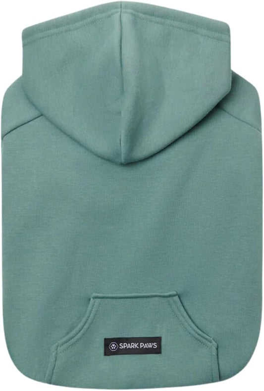Spark Paws Dog Hoodie – Premium Dog Sweater for Small, Medium, and Large Dogs | Warm Outfits for French Bulldogs, Pitbull, Puppy, Winter Jacket Alternative - Teal - S