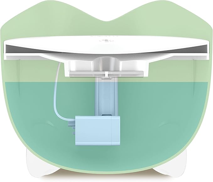 Catit PIXI Drinking Fountain – Cat Water Fountain with Triple Filter and Ergonomic Drinking Options, Green