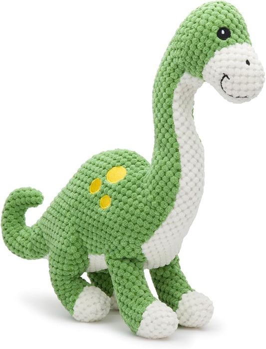 fabdog Floppies Plush Dog Toy - Cute & Durable Squeaky Dog Toys - Best Squeak Toy for Puppies and All Breeds | Ideal Pet Gift| Small Brontosaurus