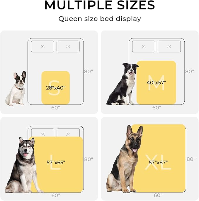 Luciphia Waterproof Bed Blanket Washable,Soft Sherpa Fleece Puppy Reversible Throw Blankets for Medium Large Dog Cat,Furniture Cover Protector Couch Bed from Liquid Pee and Pet Fur, Black,65" x 57"