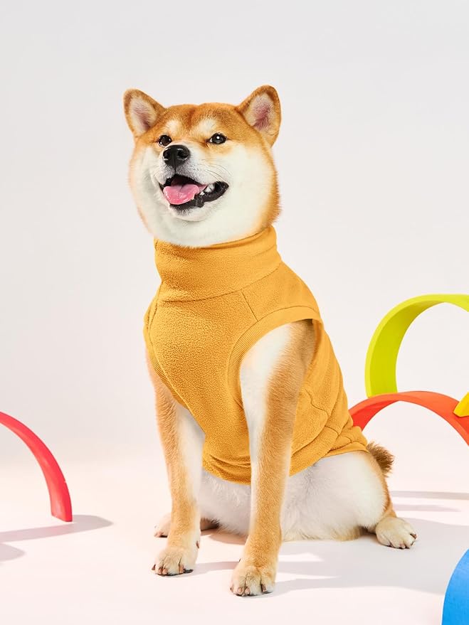 Haloumoning Fleece Dog Sweater Turtleneck Pullover Sweatshirt Pet Winter Warm Clothes