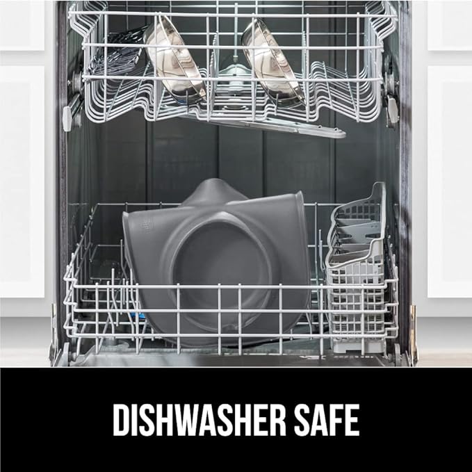 GORILLA GRIP Feeding Mat Set, Patent Pending 100% Waterproof BPA Free Silicone, Stainless Steel Cat and Dog Bowls, Slip Resistant, High Edges Catch Water Food, US Designed Pet Accessories, 2 Cup Gray