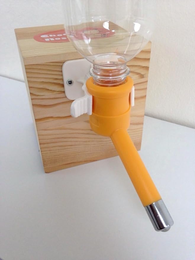 Choco Nose Patented No-Drip Dog Water Bottle/Feeder for Dogs/Cats and Other Small-Medium Sized Animals - for Cages, Crates or Wall Mount. 10.2 Oz. Mess Free Leak-Proof Nozzle 16mm, Orange (C590)