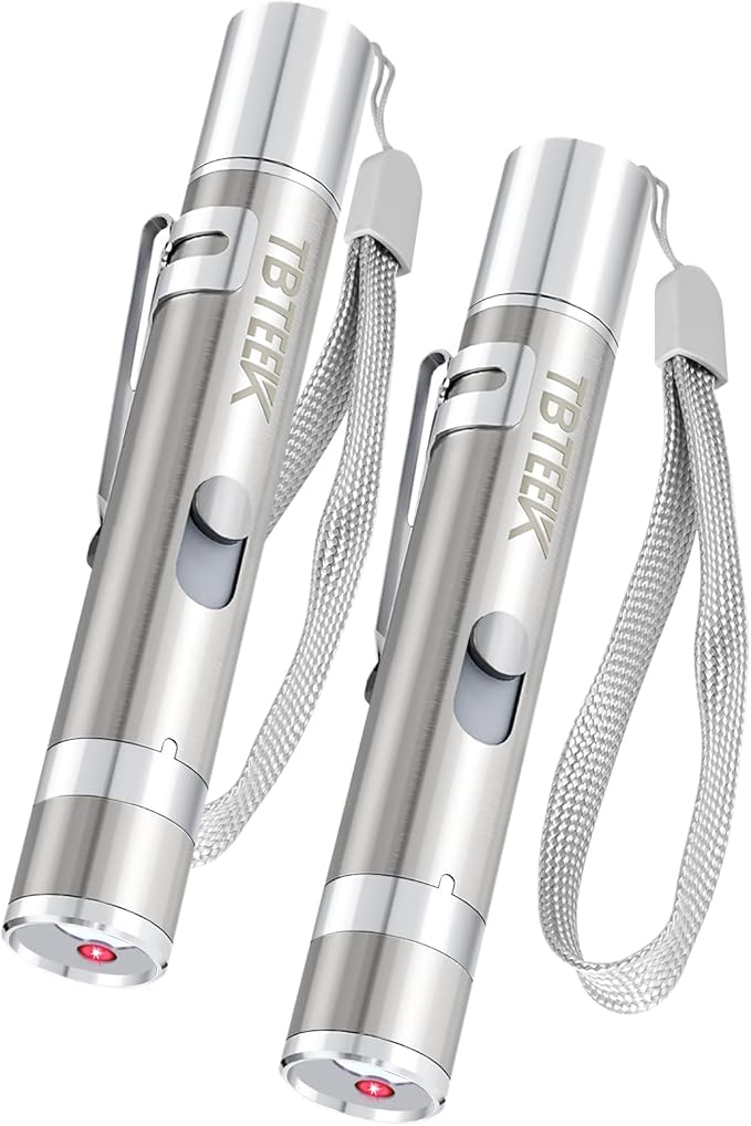 TBTeek Cat Toy, USB Rechargeable Interactive Kitten Toy, 7 Light Modes & Adjustable Patterns, Portable Pet Cat Mouse Toy for Fun Chase Play Exercise (2 Pack)