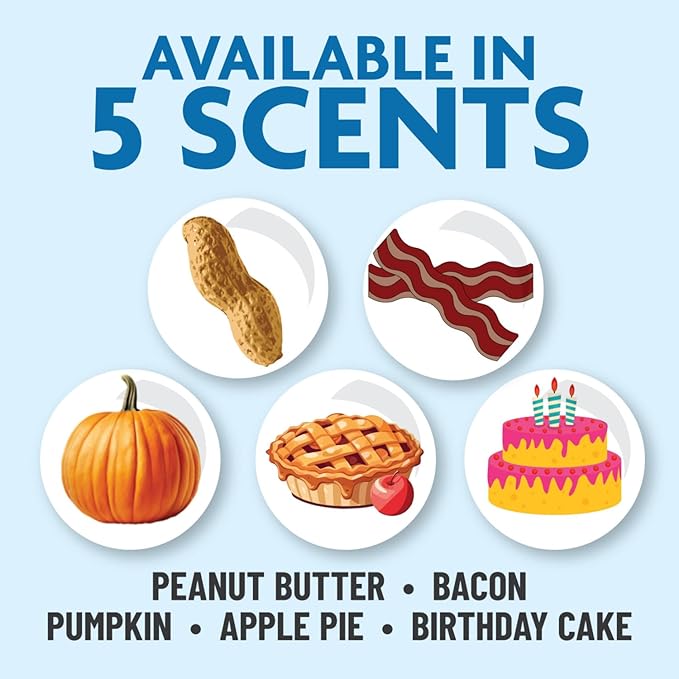 Puppy Love Bubbles, Peanut Butter & Bacon Scented Bubbles 4oz. Bottle-2 Pack Combo (1 Peanut Butter/1 Bacon) for Dogs