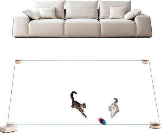 Interactive Cat Toy for Indoor Cats – Automatic Moving & Enrichment Toy for Indoor Cats/Kitten, Auto/Manual Control Cat Treadmill for Exercise & Mental Stimulation, Stimulating Chase Toys(H1K3)