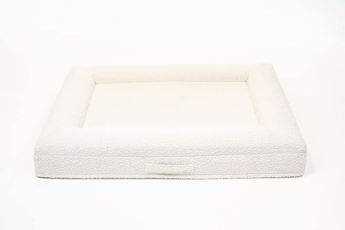 Luxury Boucle Orthopedic Memory Foam Dog Bed with Waterproof Liner and Machine Washable Cover with YKK Zippers (Large, 45" L x 36" W x 7" Th, Cloud)