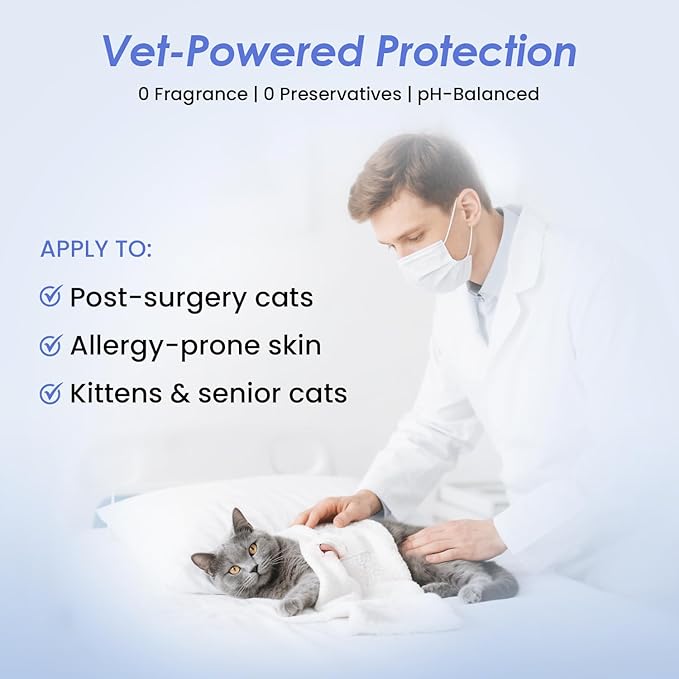 Cat Waterless Shampoo with Brush - No Rinse Formula for Quick Clean Between Baths, Hypoallergenic & Detangling, Reduce Itchy Skin Shedding, Vet-Recommended for Kittens/Senior Cats, Coconut Scent