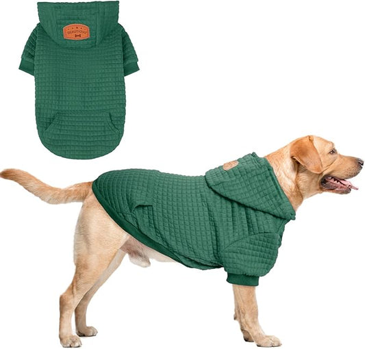 BEAUTYZOO Dog Hoodie for Small Medium Large Dogs, Winter Fall Warm Dog Clothes for Puppy S M Sized Dogs Girl Boy, Dog Sweater Shirt Hoodies with Pocket Bulldog Pitbull Cat Clothing Coat