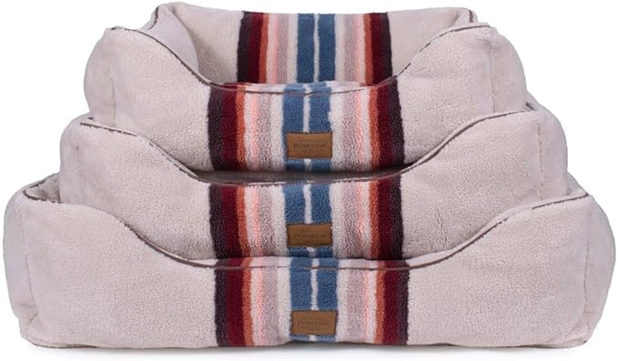 Pendleton Berber Kuddler Dog Bed - Serape Rosewood, L