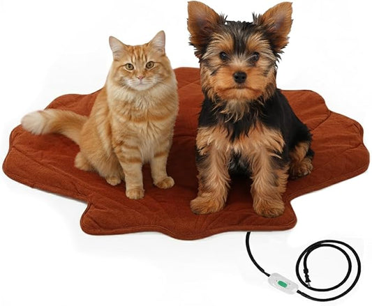Red Shell Shaped Dog Heating pad (36"x26"), Pet Heating Pad for Dogs and Cats, Waterproof, Chew Resistant Cord, Adjustable Temperature, Machine Washable Cover,for Indoor/Outdoor Use