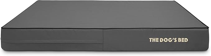 The Dog’s Bed Orthopedic Memory Foam Dog Bed, XL Grey & Black, Waterproof, Supportive Dog Bed with Replaceable Covers