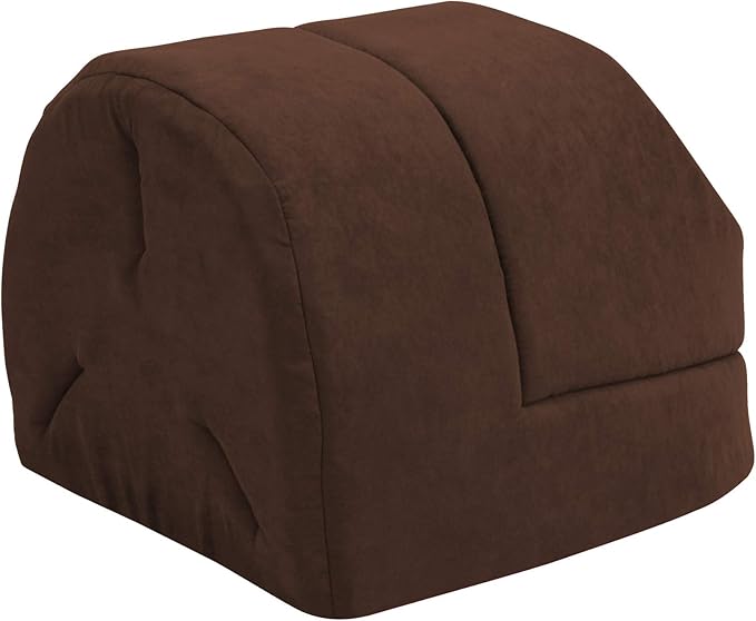 4 in 1 Self Warming Burrow Cat Bed, Pet Hideway Sleeping Cuddle Cave (Brown-2)