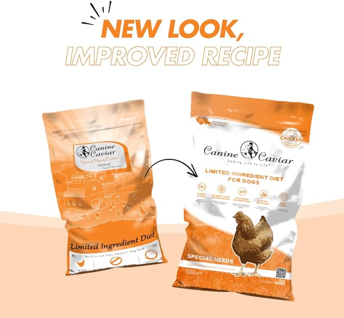 Canine Caviar - Special Needs: Chicken & Brown Rice Alkaline Dry Dog Food, Limited Ingredients, Gluten-Free, Based on Science & Research, Veterinary Alternative Diet (22 Pound Bag)