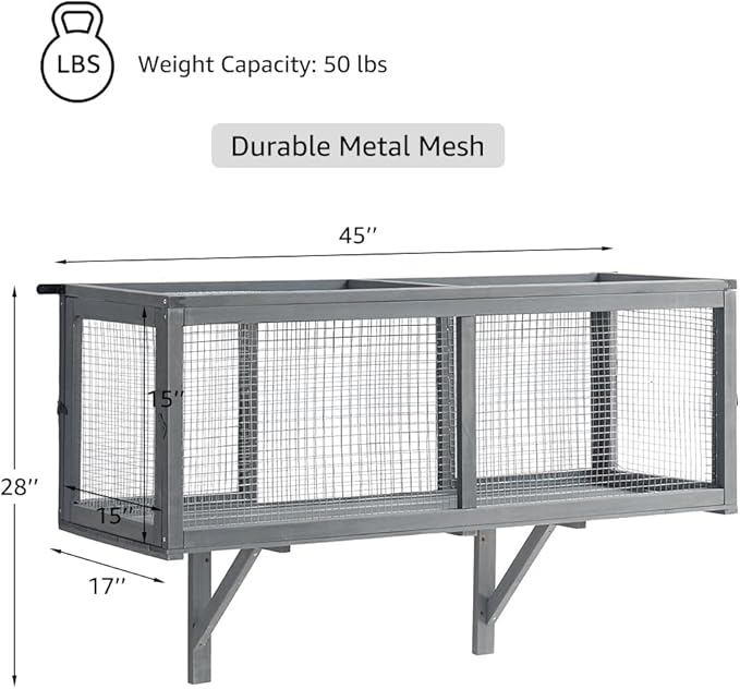 beeNbkks Outdoor Cat Tunnel, Extendable Passage Connect Home to Outdoor Cat Catio Enclosure House, 45’’ Safe Tunnel Walkway for Indoor Kittens, Wooden Pet Tube for Window Deck Patio Balcony Garden