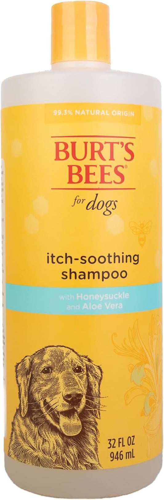 Burt's Bees for Pets Itch Soothing Shampoo with Honeysuckle, 95% Natural Origin Formulas, Dog Shampoo for Itchy Dogs, Dog Shampoo Itchy Skin Relief, 32 oz