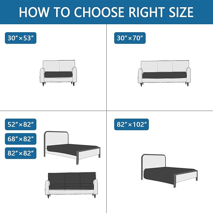 hyha Waterproof Dog Blanket, Reversible Pet Bed Blanket, Soft Sofa Couch Cover for Dogs Washable, Waterproof Pet Couch Covers for Sofa Puppy Cats Furniture Protector(30"x53", Grey/Dark Grey)