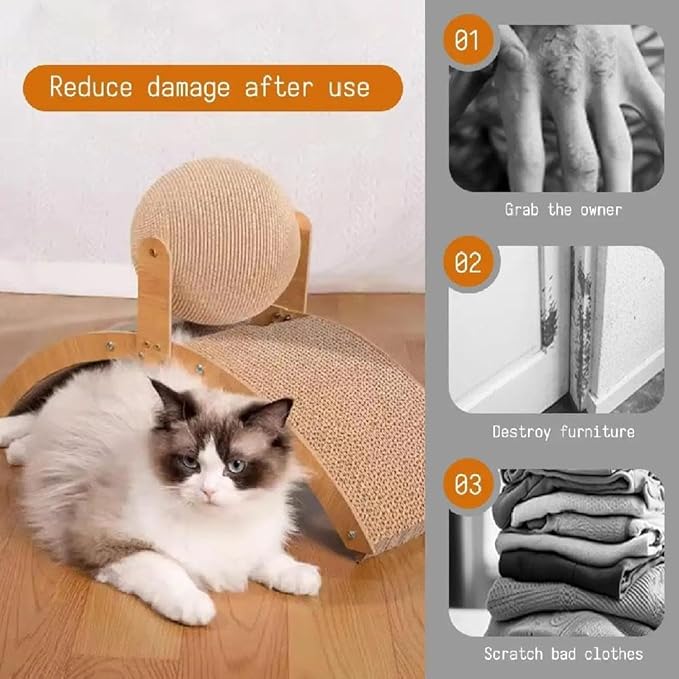 Scratch pad for Cats，cat Scratching Post，Cardboard cat Scratcher，Kitten Scratcher，sisal cat Scratching Board，cat Scratch pad-FANJUN-AMTECH (L)