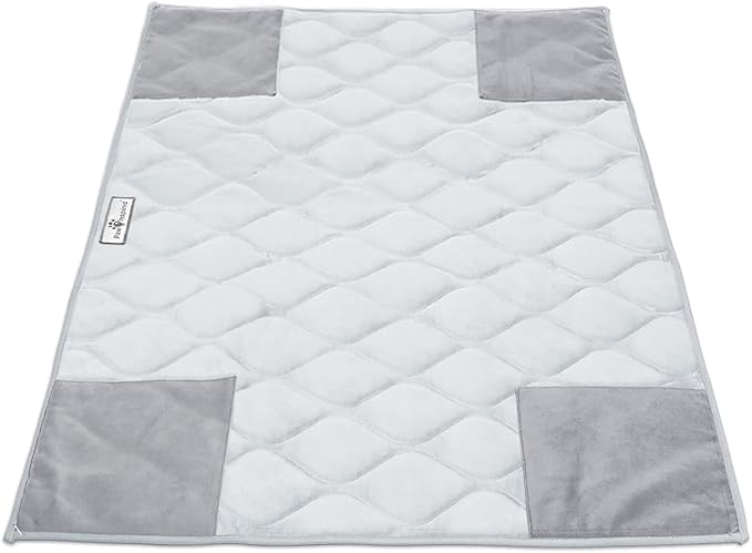Paw Inspired PopCorner Guinea Pig Cage Liners | Washable Fleece Bedding or Pet Bed Mat for Small Animals | Super Absorbent Pee Pad with Reinforced Corners and Waterproof Bottom (C&C 2x3, Light Gray)