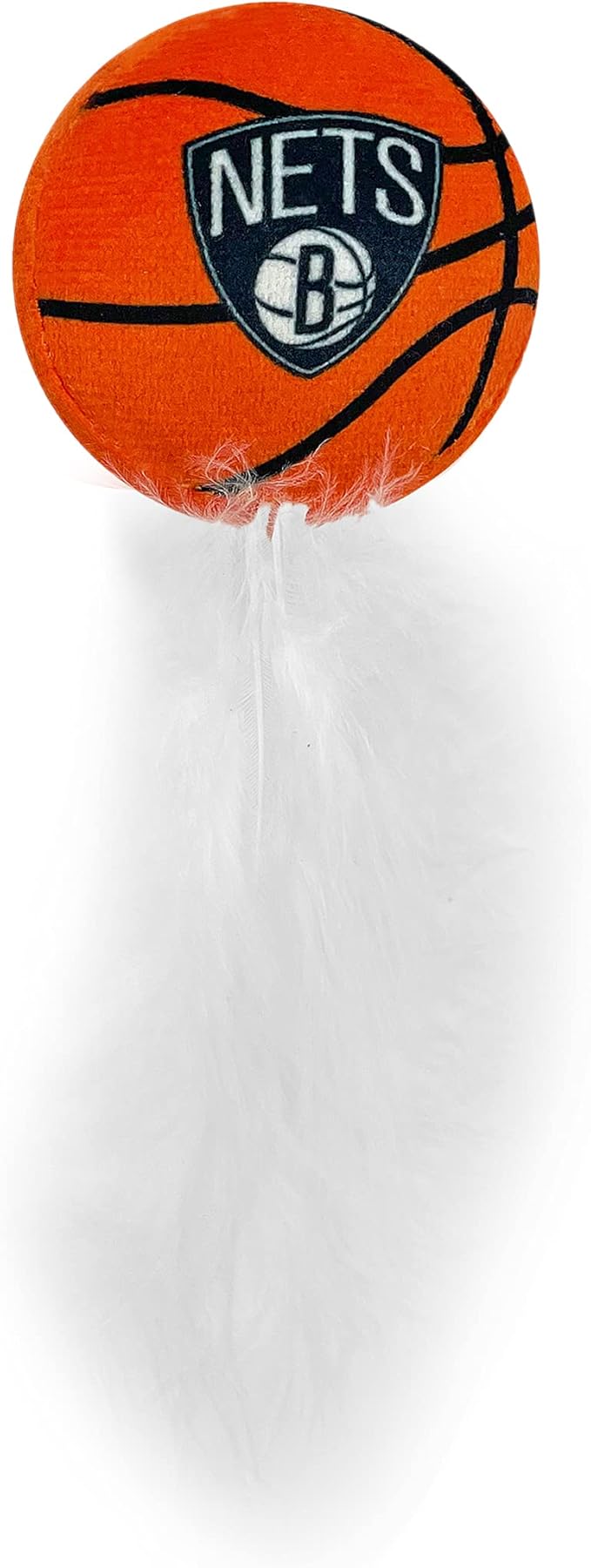 Best Plush CAT Toy - NBA Brooklyn NETS Complete Set of 3 Piece Cat Toys Filled with Fresh Catnip. Includes: 1 Jersey Cat Toy, 1 Basketball Cat Toy with Feathers & 1#1 Fan Cat Toy. Beautiful Team Logo