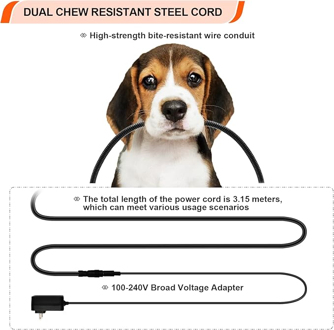 Upgraded Heated Dog Bed with Enlarged Heating Area, 12V Safe Voltage Arthritis Orthopedic Dog Bed with Memory Foam, Heated Pet Bed with Waterproof Cover for Medium, Large, XL Dogs (XL)…