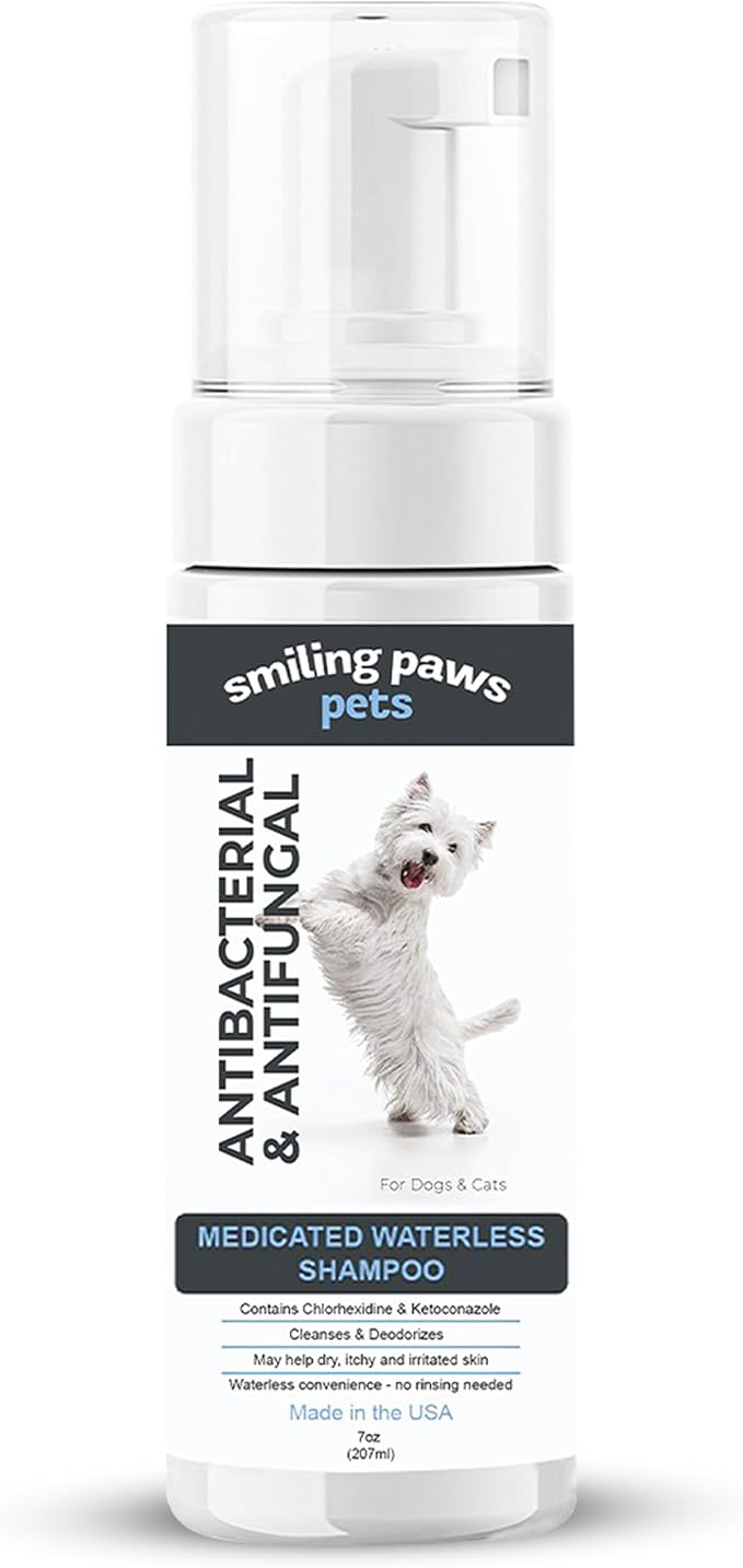 Smiling Paws Pets Medicated Waterless Shampoo