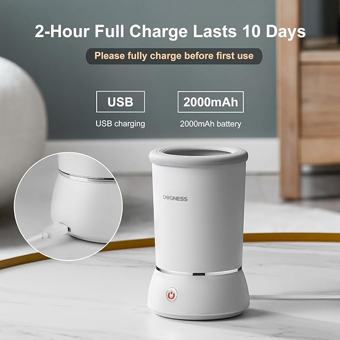 DOGNESS W01 Automatic Dog Paw Cleaner for Small to Medium Dogs (White)