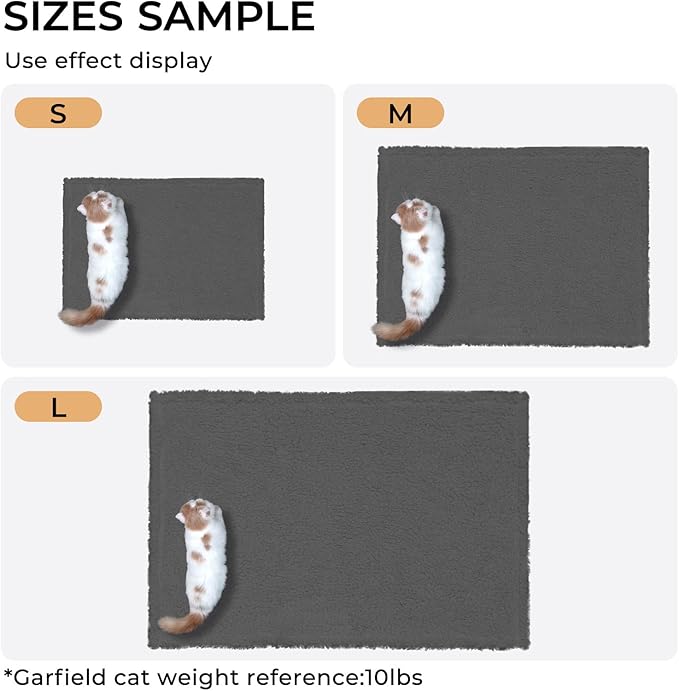 Luciphia Premium Fleece Pet Blanket for Small Medium Dogs Puppy Soft Sherpa Calming Cat Throw Blankets(Grey,57x40 inches)